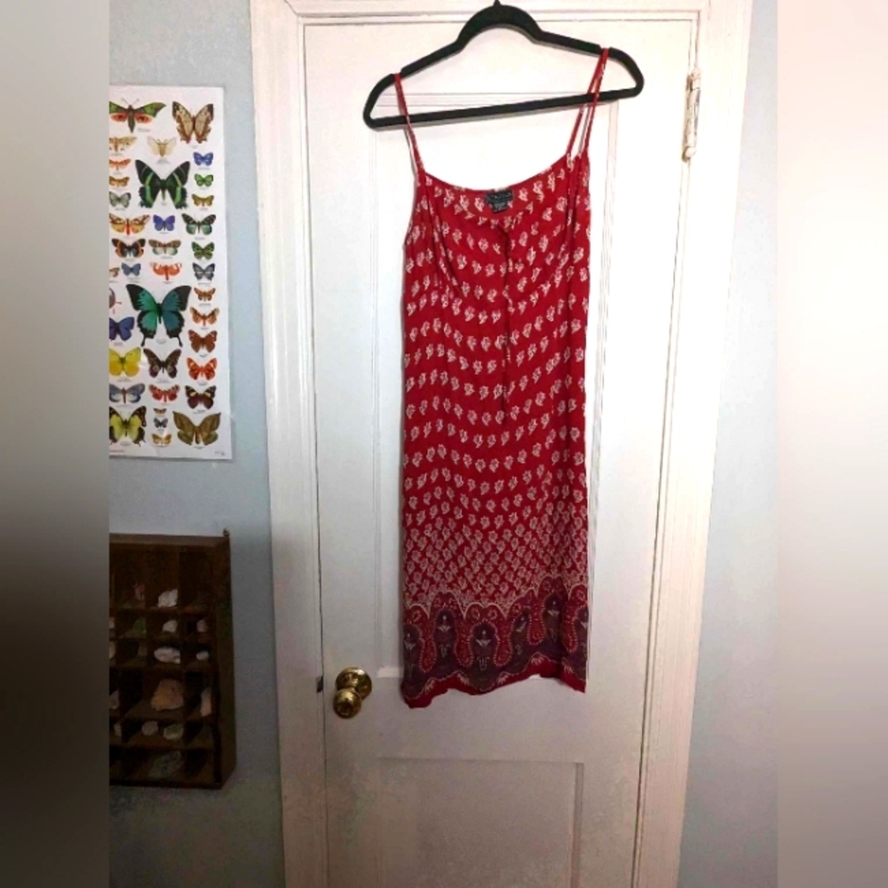 90s Milkmaid Floral and Paisley Dress